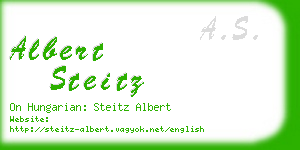 albert steitz business card